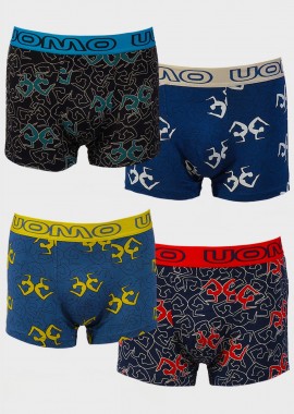 gsecret - Ανδρικό boxer all print εξωτερικό λάστιχο. Συσκευασία 4pack MULTI COLOUR