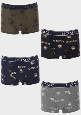 gsecret - Ανδρικό boxer all print εξωτερικό λάστιχο. Συσκευασία 4pack MULTI COLOUR
