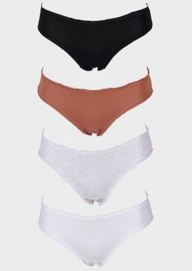 Γυναικείο full brief slip. Συσκευασία 4pack MULTI COLOUR