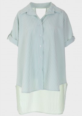 Πουκάμισο με ρίγες σε loose γραμμή ΜΕΝΤΑ