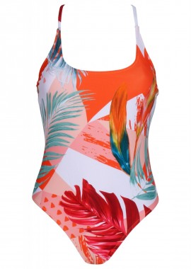gsecret - Γυναικείο ολόσωμο μαγιό floral print. Καλύπτει B Cup. Swimwear Collection. COPPER