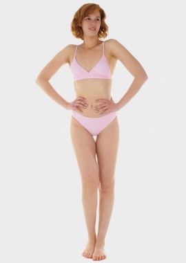 gsecret - Γυναικείο σετ μαγιό bikini μονόχρωμο αποσπώμενη επένδυση slip κανονική γραμμή.Καλύπτει B Cup ΛΙΛΑ
