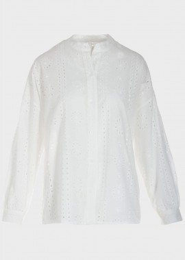 Πουκάμισο κιπούρ μονόχρωμο ΛΕΥΚΟ