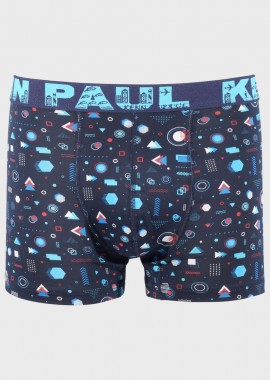 gsecret - Ανδρικό boxer all print εξωτερικό λάστιχο NAVY