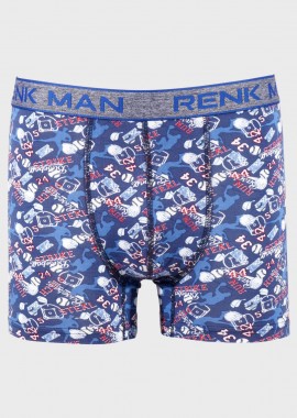 gsecret - Ανδρικό boxer εξωτερικό λάστιχο baseball print NAVY