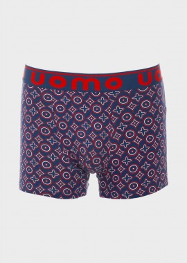 gsecret - Ανδρικό boxer all print εξωτερικό λάστιχο ΚΟΚΚΙΝΟ