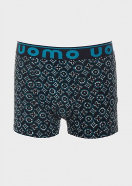 gsecret - Ανδρικό boxer all print εξωτερικό λάστιχο ΜΑΥΡΟ