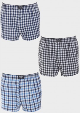 gsecret - Ανδρικό boxer ποπλίνα all print μπροστινό άνοιγμα.Συσκευασία 3pack. MULTI COLOUR