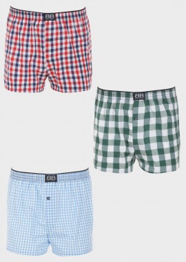 gsecret - Ανδρικό boxer ποπλίνα all print .Συσκευασία 3pack. MULTI COLOUR