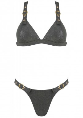 Σέτ μαγιό τρίγωνο αποσπώμενη ενίσχυση bikini παρτό. Καλύπτει B Cup. ΛΑΔΙ