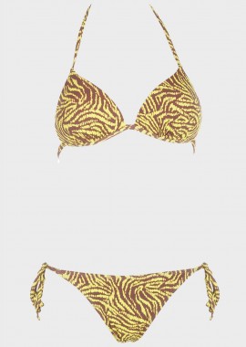 Bikini τριγωνάκι push up all print.Καλύπτει B Cup ΠΡΑΣΙΝΟ