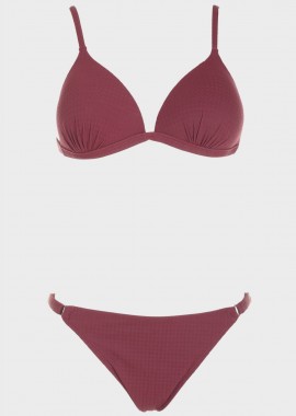 gsecret - Bikini μονόχρωμο push up. Kαλύπτει B Cup. ΜΠΟΡΝΤΩ