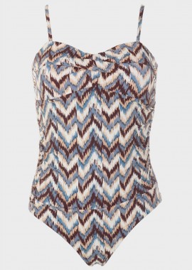Ολόσωμο μαγιο strapless all print. Καλύπτει C-D Cup ΓΚΡΙ