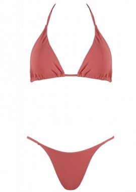 gsecret - Σέτ τρίγωνο μογιό αποσπώμενη ενίσχυση bikini brazilianne. Καλύπτει B Cup. COPPER