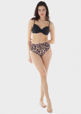 gsecret - Γυναικείο σετ μαγιό bikini ενσωματωμένη επένδυση slip ψηλόμεσο all print κανονική γραμμή. Καλύπτει C CUP ANIMAL