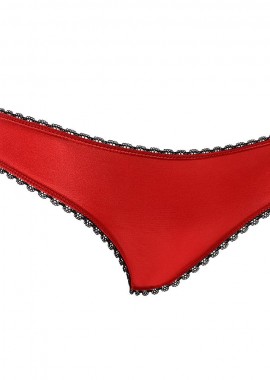 gsecret - Bikini σατέν κορδόνια φιόγκος ΚΟΚΚΙΝΟ