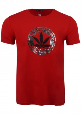 gsecret - Ανδρικό t-shirt κοντό μανίκι στάμπα. Basic Collection. ΚΟΚΚΙΝΟ