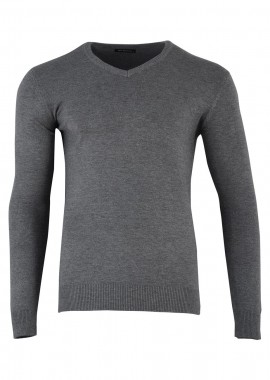 Αντρική μπλούζα V μακρύ μανίκι .Basic collection ΓΚΡΙ