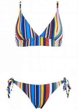 gsecret - Σέτ μαγιό φαρδύ τρίγωνο bikini σε κανονική γραμμή δετό στο πλάι. ΡΟΥΑ