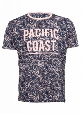 DSplay - Ανδρικό tshirt dsplay λαιμόκοψη all print. Street Style ΡΟΖ