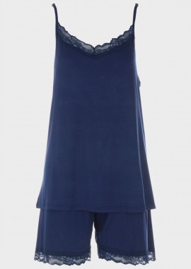 gsecret - Γυναικείο baby doll μονόχρωμο.Plus Size Collection. NAVY