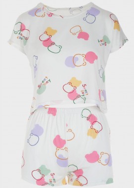 gsecret - Γυναικείο baby doll Sweet Day.Homewear Collection ΛΕΥΚΟ