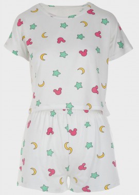 gsecret - Γυναικείο baby doll all print.Homewear Collection ΛΕΥΚΟ