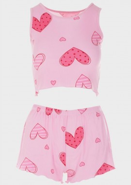 gsecret - Γυναικείο baby doll ελαστικό ριπ.Homewear Collection. ΡΟΖ