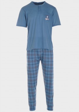 Πιτζάμα ανδρική Athletic καρό παντελόνι ΡΑΦ
