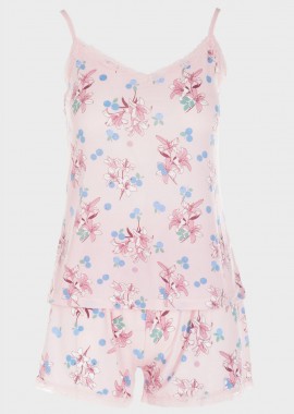 gsecret - Baby doll γυναικείο all print floral. ΡΟΖ