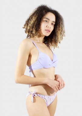 gsecret - Γυναικείο set bikini αποσπώμενη ενίσχυση bikini all print κανονική γραμμή δετό στο πλάϊ. Cup B ΛΙΛΑ