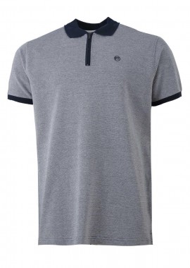 Frank Tailor - Αντρική μπλούζα γραμμή polo φερμουάρ. Casual style NAVY