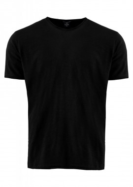 Ανδρικό oversize t-shirt με λαιμόκοψη. Basic collection ΜΑΥΡΟ