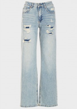 Tζιν ψηλόμεσο wide leg JEAN