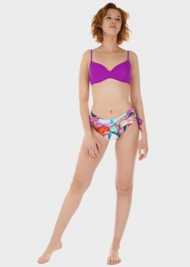 Γυναικείο σετ μαγιό bikini ενσωματωμένη ενίσχυση slip all print ψηλόμεσο. Καλύπτει C-D CUP. ΜΩΒ
