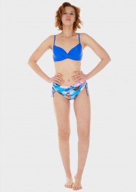 gsecret - Γυναικείο σετ μαγιό bikini ενσωματωμένη ενίσχυση slip all print ψηλόμεσο. Καλύπτει C-D CUP. ΡΟΥΑ