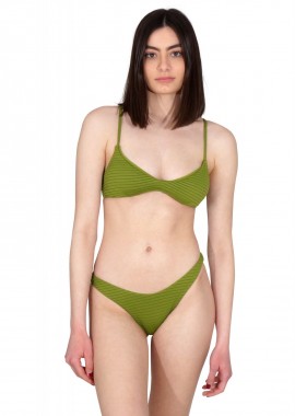 gsecret - Γυναικείο set μαγιό top τρίγωνο ενισχυμένο Bikini brazillian. Καλύπτει B Cup. Swimwear Collection. ΠΡΑΣΙΝΟ