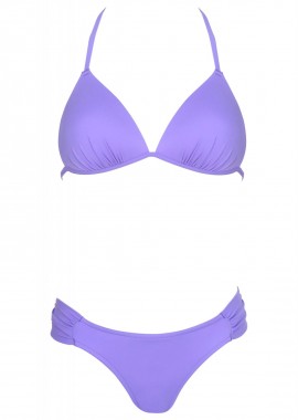 Set μαγιό τρίγωνο σταθερή επένδυση bikini κανονική γραμμή. Καλύπτει B & C cup ΛΙΛΑ