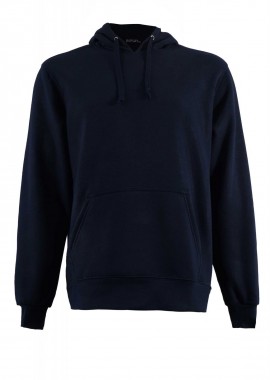 gsecret - Αντρική μπλούζα φούτερ κουκούλα τσέπη. Basic collection ΜΠΛΕ