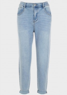 Γυναικείο jean mom fit ελαστικό.Denim Collection JEAN