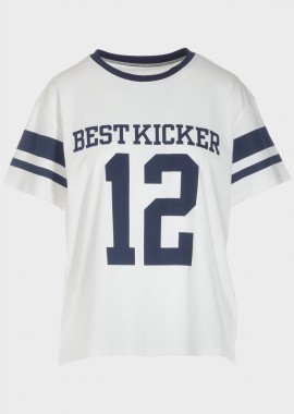 Γυναικείο tshirt με στάμπα Best Kicker ΛΕΥΚΟ