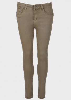Γυναικείο push up skinny ελαστικό παντελόνι. SAND