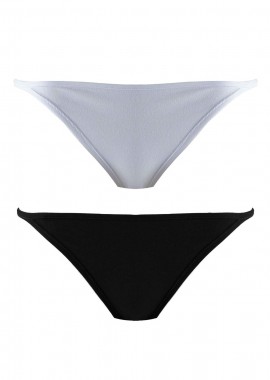 Γυναικείο σλίπ cotton.Best buy 2pack ΜΑΥΡΟ ΛΕΥΚΟ