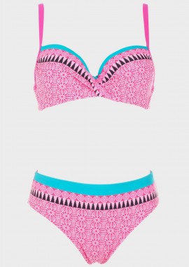 gsecret - Bikini all print.Καλύπτει B Cup ΡΟΖ
