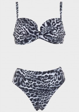 gsecret - Bikini animal print slip ψηλόμεσο.Καλύπτει B Cup ANIMAL