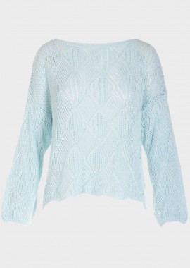 Μπλούζα πλεκτή γυναικεία μονόχρωμη ΜΕΝΤΑ