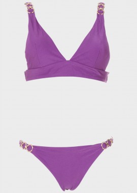 Bikini μονόχρωμο τριγωνάκι.Καλύπτει B Cup ΜΩΒ