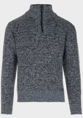 gsecret - Ανδρικό πουλόβερ εσωτερική επένδυση fleece φερμουάρ ΓΚΡΙ
