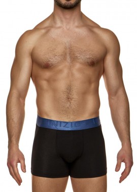 INIZIO - MODAL BOXER ΜΕ ΕΞΩΤΕΡΙΚΟ ΜΟΝΟΧΡΩΜΟ ΜΕΤΑΛΛΙΖΕ ΛΑΣΤΙΧΟ ΚΑΙ LOGO ΙΝΙΖΙΟ 44600 ΜΑΥΡΟ/ΤΖΙΝ