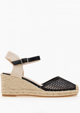 Εσπαντρίγιες πλατφόρμες με δίχτυ - Μαύρο